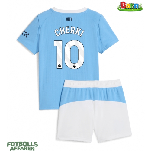 Manchester City Rayan Cherki #10 Hemmaställ Barn 2025-26 Kortärmad (+ Korta byxor)